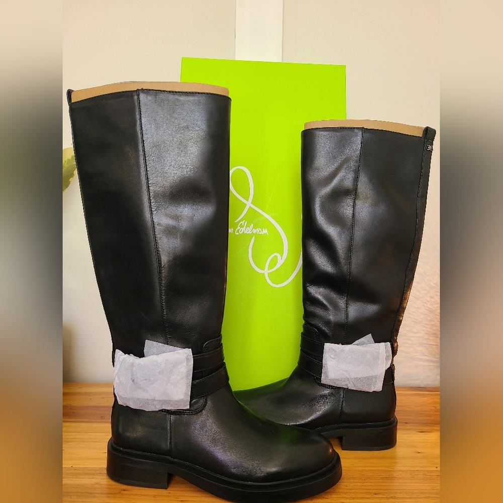 Sam Edelman Freda Black Leather Boots